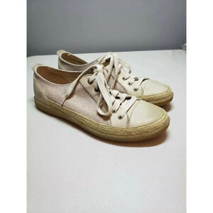 Born Natural Canvas & Leather Lace up Corfield Sneaker 9 40.5